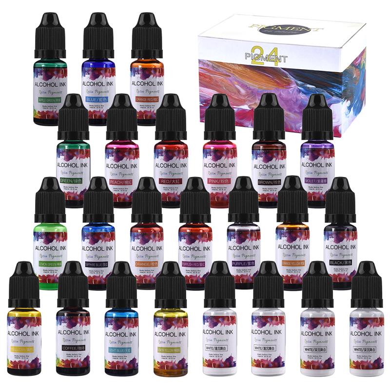 Resin Dye Opaque - 24 kolor/zestaw 10ml żywica Pigment Art