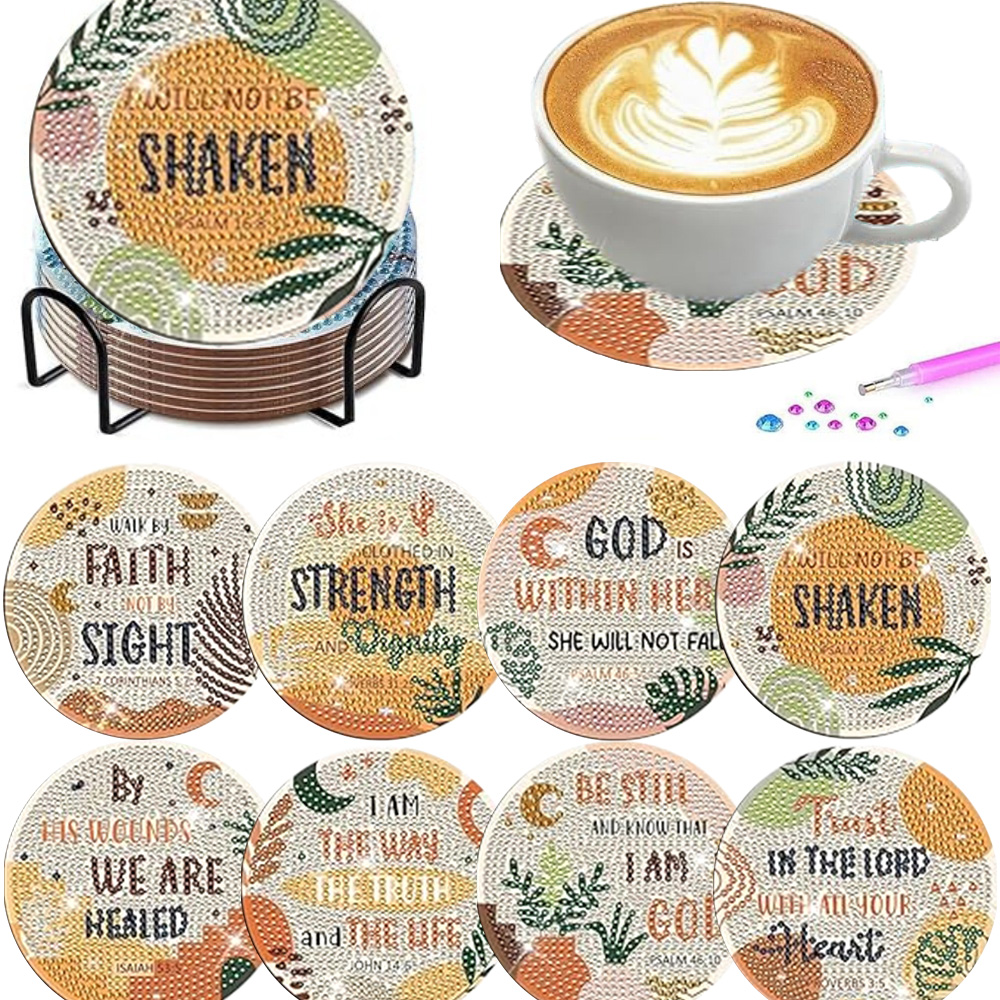Resin Art Coasters - 8 sztuk/zestaw Podkładki pod kubki z