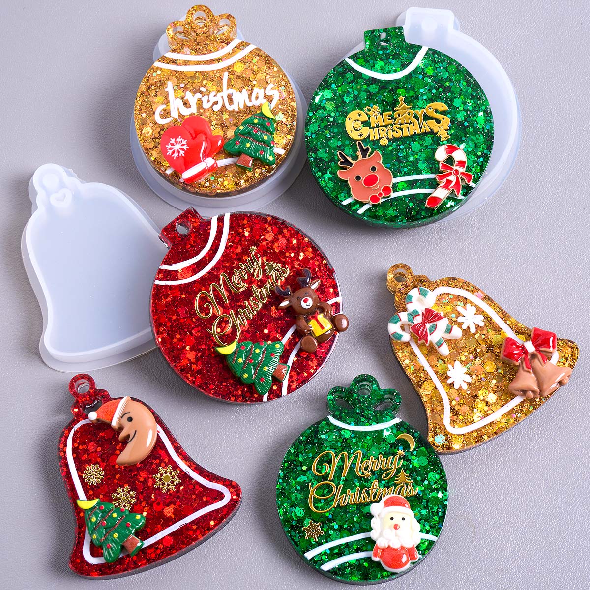 Resin Art Products - Forma Silikonowa Zawieszka Świąteczna DIY Ręcznie