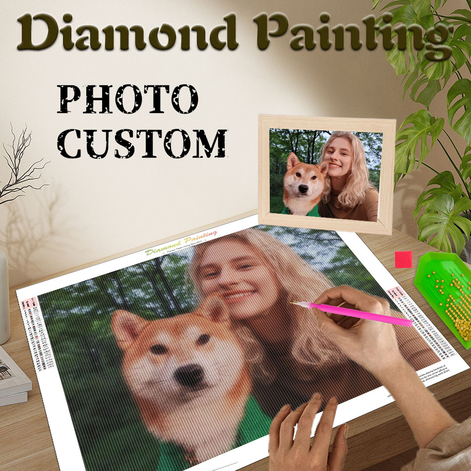 Resin Art Wedding Gift - Obraz diamentowy PhotoCustom, twórz sztukę ścienną,