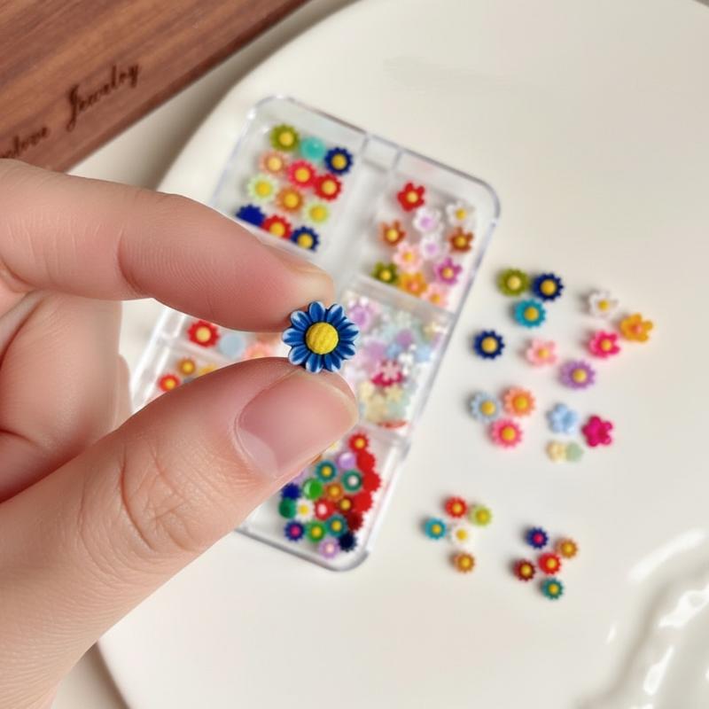 Resin Art Using Flowers - Letnie ozdoby do paznokci w kształcie