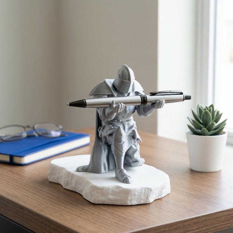 Resin Art Pen - Stojak na długopisy w kształcie rycerskiej