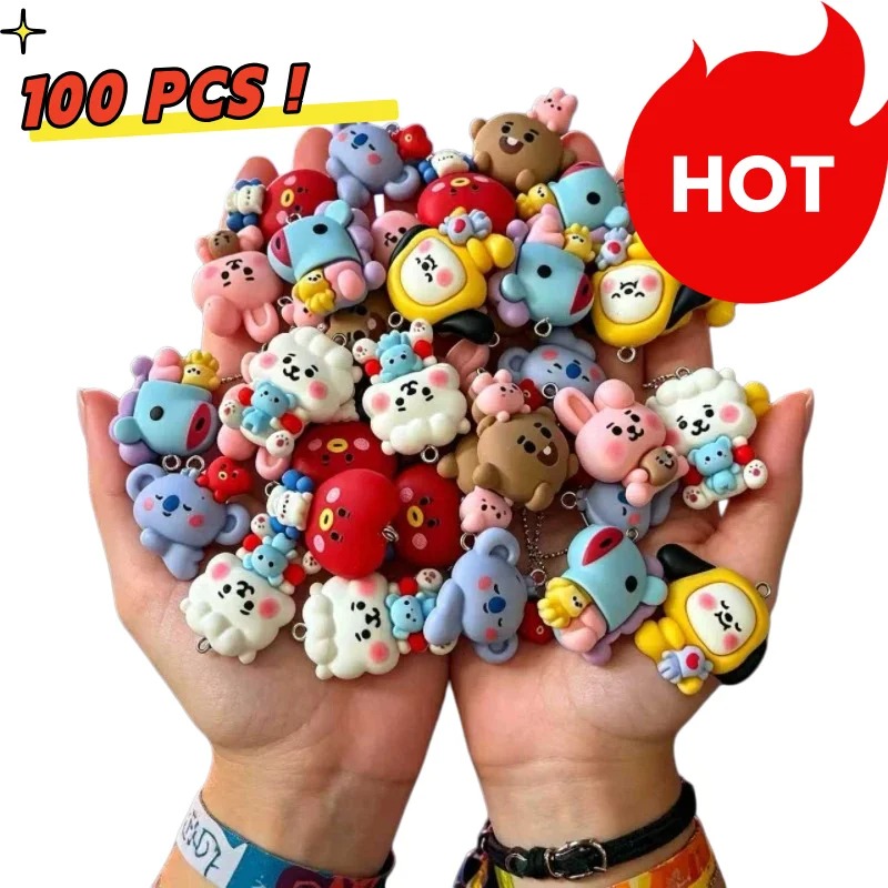 Resin Art Materials Kit - 7 szt. BT21 Żywiczne Charmsy z