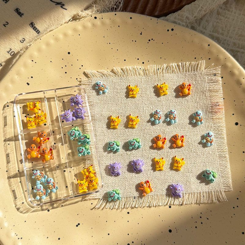 Resin Art Resin - Akcesoria do zdobienia paznokci Pokemon, urocze