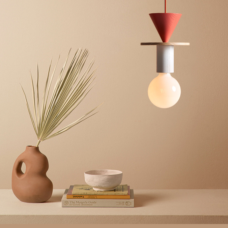 Resin Art With Wood - Lampa wisząca JUNIT Dia, nowoczesna drewniana