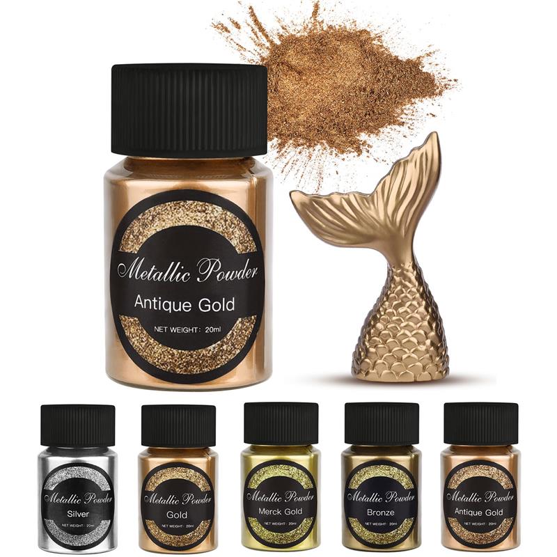 Resin Dye Opaque - 20 ml Shimmer Metallic Gold Silver