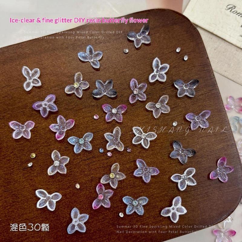 Resin Art Using Flowers - 30 szt./opak. Trójwymiarowe błyszczące ozdoby do
