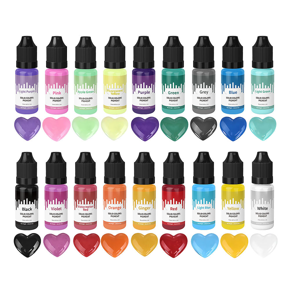 18 kolorów 10ml Macaron stały  – Resin Dye Opaque recenzja i cena