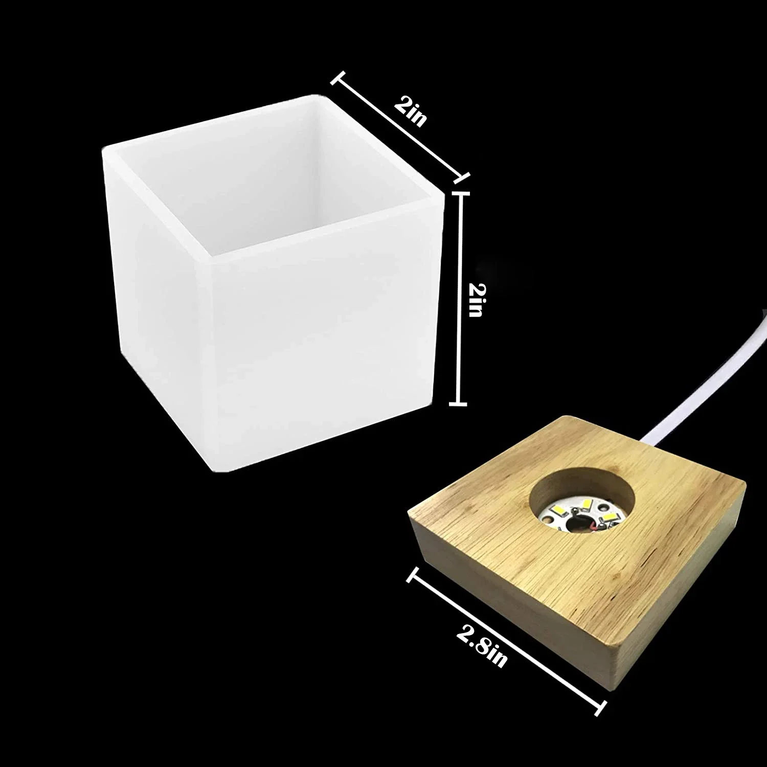 Kwadratowa lekka forma żywiczn – Resin Art With Wood recenzja i cena