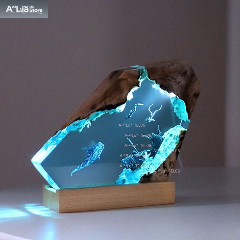 Drewniana lampka nocna z żywic – Resin Art With Wood recenzja i cena