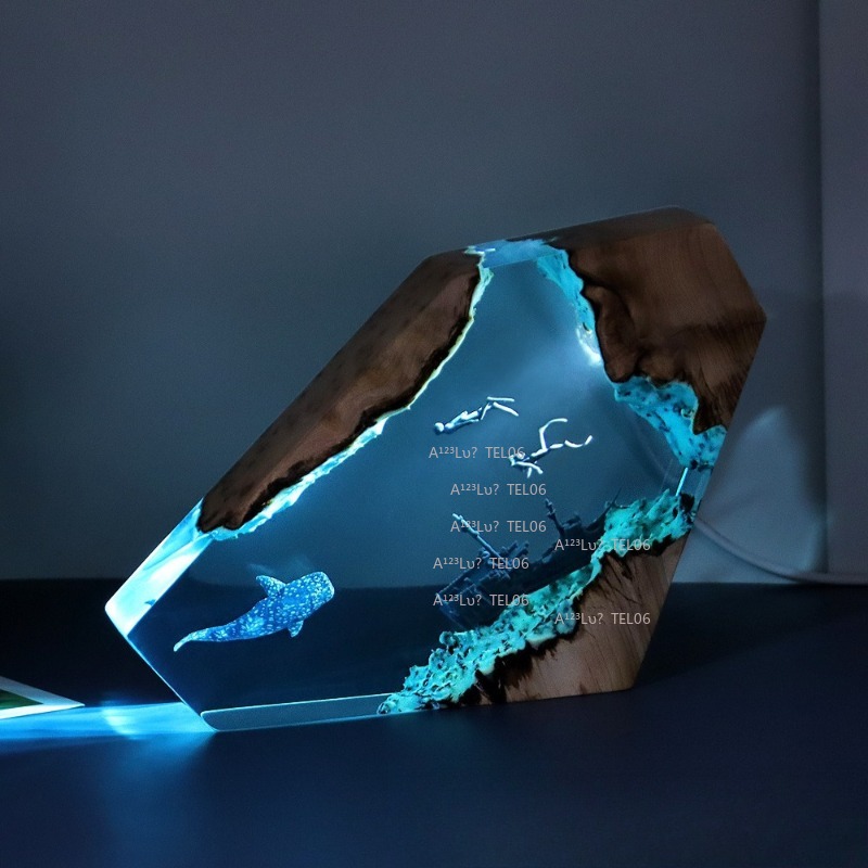 Drewniana lampka nocna z żywic – Resin Art With Wood recenzja i cena