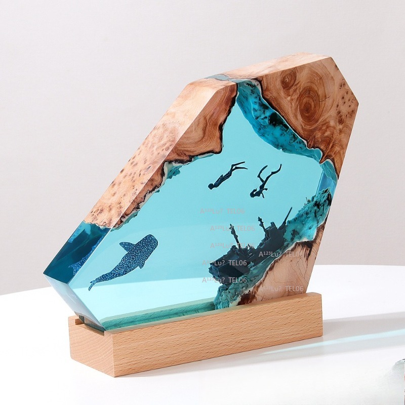 Drewniana lampka nocna z żywic – Resin Art With Wood recenzja i cena