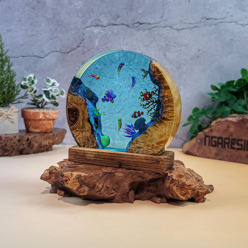 Lampa stołowa z żywicy z motyw – Resin Art Resin recenzja i cena
