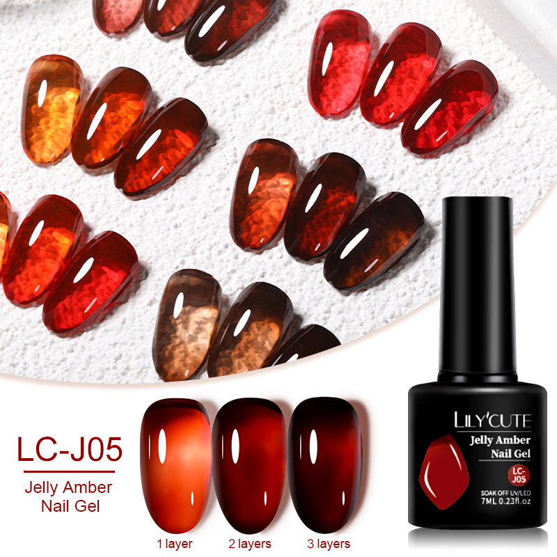 LILYCUTE 7ML Jelly Amber Gel N – Resin Dye Opaque recenzja i cena