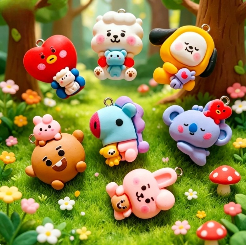 7 szt. BT21 Żywiczne Charmsy z – Resin Art Materials Kit recenzja i cena