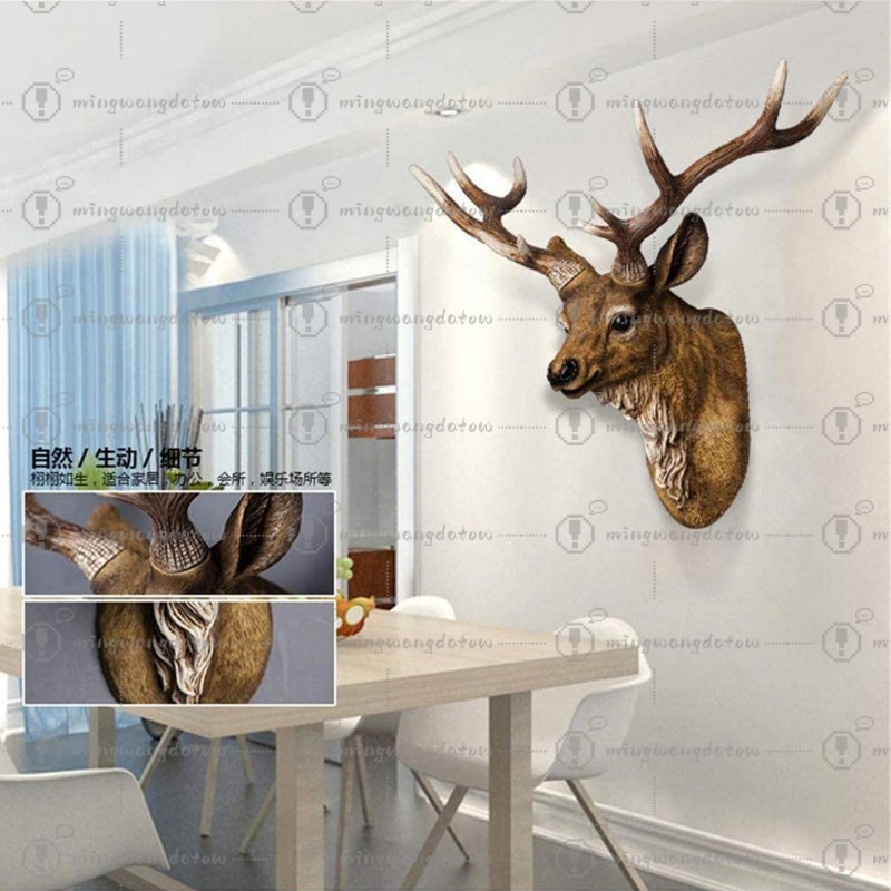 Sztuczna głowa jelenia 43 cm,  – Resin Art Resin recenzja i cena