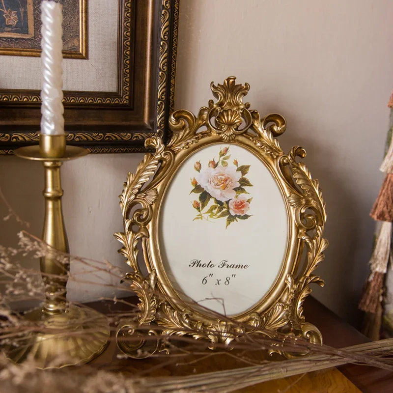 Retro Złota Owalna Ramka na Zd – Resin Art Wedding Gift recenzja i cena