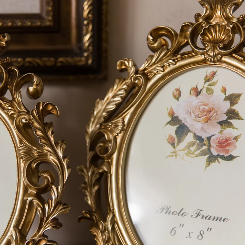 Retro Złota Owalna Ramka na Zd – Resin Art Wedding Gift recenzja i cena