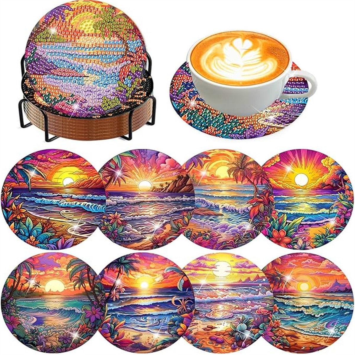 8 sztuk/zestaw diamentowych po – Resin Art Coasters recenzja i cena