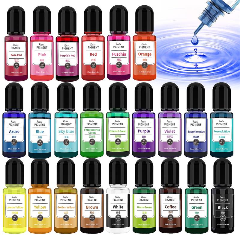 24 kolorowy atrament artystycz – Resin Dye Opaque recenzja i cena